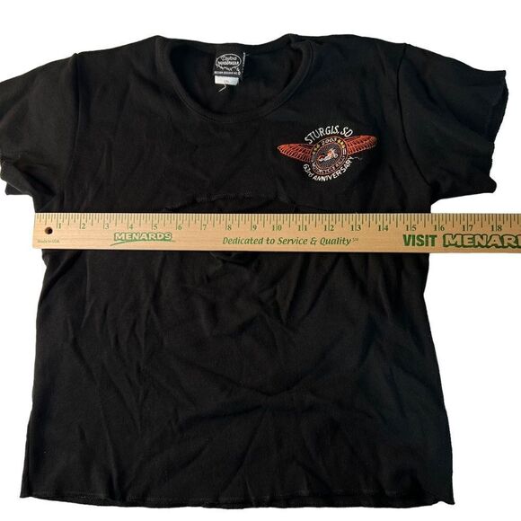 2003 Vtg Sturgis chest cut out Woman’s Harley Davidson T-shirt size L made in US - Picture 12 of 15